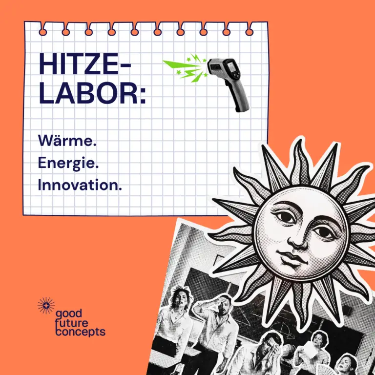 Werbegrafik für den Workshop Hitze-Labor: Wärme, Energie, Innovation – mit Infrarot-Thermometer und Sonne